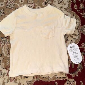 Wonder Nation Cream Short Sleeve Kids Tee